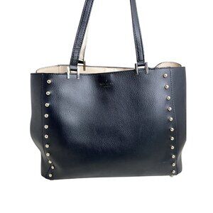 Kate Spade Black Leather Studded Tote Bag